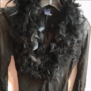 Black Marabou Robe